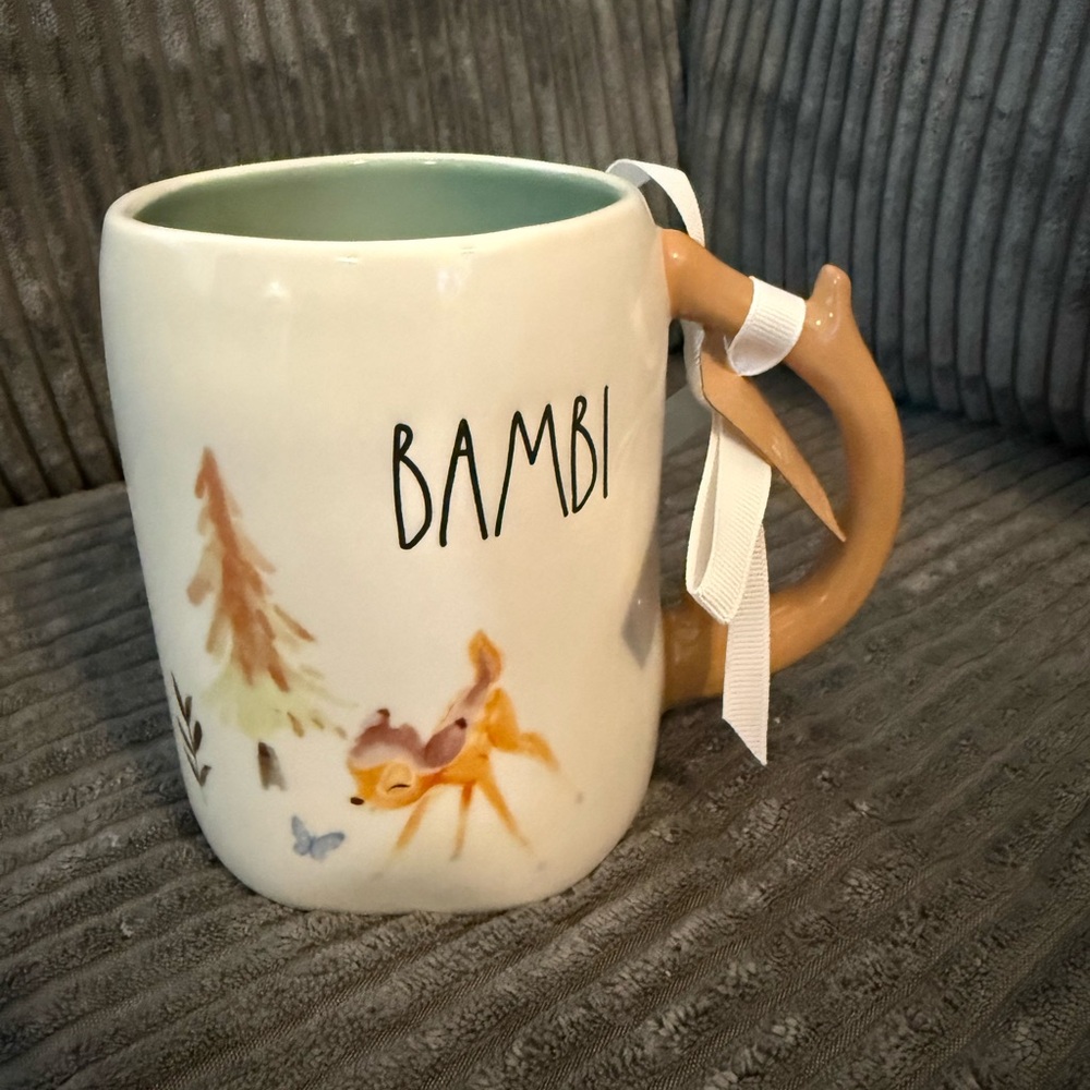 Rae Dunn x Disney- Bambi - Mug with Antler Handle- NWT